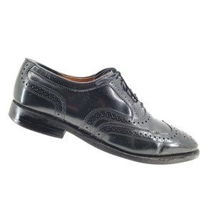 Allen Edmonds McAllister Black Leather Dress Shoes 6215 Sz 8 E Wingtip